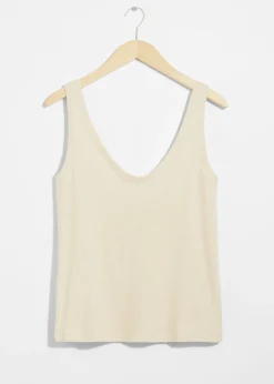 & Other Stories Tops | Linen-Blend Tank Top Beige