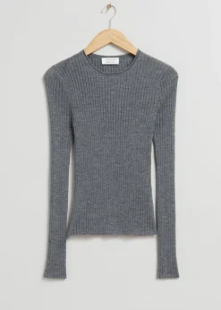 & Other Stories Tops | Sweaters & Knits | Merino Wool Ribbed Top