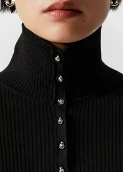 & Other Stories Sweaters & Knits | Merino-Blend Ladybug Cardigan Black