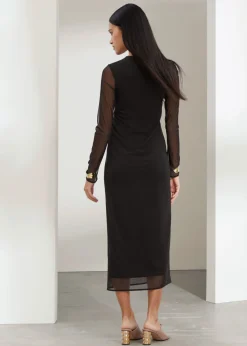 & Other Stories Dresses | Mesh Midi Dress Black