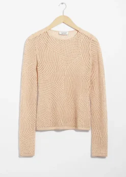 & Other Stories Tops | Sweaters & Knits | Mesh Top Beige