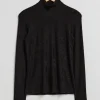 & Other Stories Tops | Mock Neck Jacquard Top