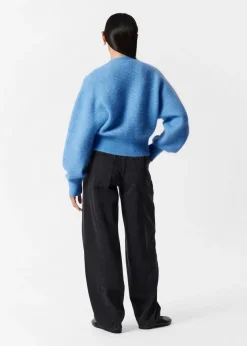 & Other Stories Sweaters & Knits | Mohair-Blend Rib-Knit Cardigan Blue