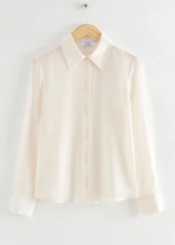 & Other Stories Blouses & Shirts | Mulberry Silk Buttoned Blouse Ivory