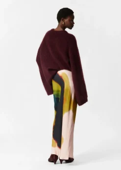 & Other Stories Skirts | Ombré Satin Maxi Skirt Green Ombré