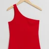 & Other Stories Tops | One Shoulder Top Red
