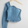 & Other Stories Tops | Blouses & Shirts | One-Shoulder Denim Top Light Blue