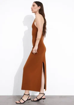& Other Stories Dresses | Sweaters & Knits | One-Shoulder Midi Dress Brown