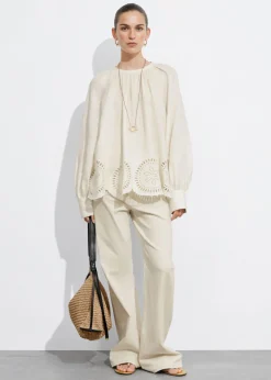 & Other Stories Swimwear | Sets & Suits | Open-Back Linen Blouse White