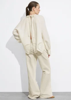 & Other Stories Swimwear | Sets & Suits | Open-Back Linen Blouse White