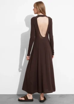 & Other Stories Dresses | Open-Back Maxi Dress Brown