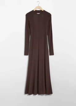 & Other Stories Dresses | Open-Back Maxi Dress Brown