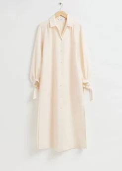 & Other Stories Dresses | Oversized Airy Shirt Dress Ivory