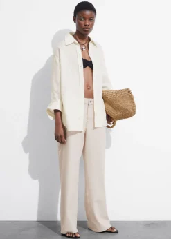 & Other Stories Blouses & Shirts | Oversized Linen Shirt White