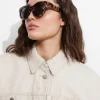 & Other Stories Sunglasses | Oversized Round Lens Sunglasses Brown