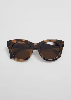 & Other Stories Sunglasses | Oversized Round Lens Sunglasses Brown