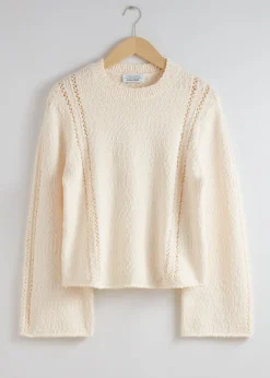 & Other Stories Sweaters & Knits | Oversized Textured Sweater Cream