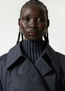 & Other Stories Outerwear | Oversized Trenchcoat Cape Navy