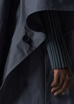 & Other Stories Outerwear | Oversized Trenchcoat Cape Navy