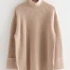 & Other Stories Sweaters & Knits | Oversized Turtleneck Knit Sweater Beige