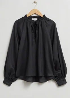 & Other Stories Blouses & Shirts | Oversized Voluminous Sleeve Blouse