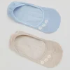 & Other Stories Lingerie | 2-Pack Footie Socks Baby Blue/Ecru