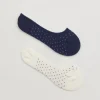 & Other Stories Lingerie | 2-Pack Footie Socks Ivory/Navy