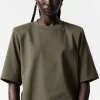 & Other Stories Tops | Padded-Shoulder Cotton T-Shirt