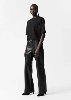 & Other Stories Tops | Padded-Shoulder Cotton T-Shirt