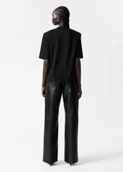 & Other Stories Tops | Padded-Shoulder Cotton T-Shirt
