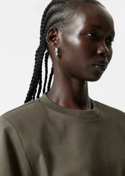 & Other Stories Tops | Padded-Shoulder Cotton T-Shirt