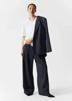 & Other Stories Tops | Padded-Shoulder Cotton T-Shirt