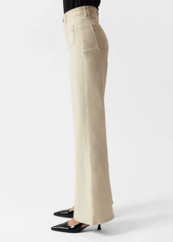 & Other Stories Jeans | Patch-Pocket Bootcut Jeans Cream