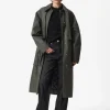& Other Stories Outerwear | Patch-Pocket Cotton Coat Green