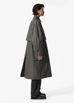 & Other Stories Outerwear | Patch-Pocket Cotton Coat Green