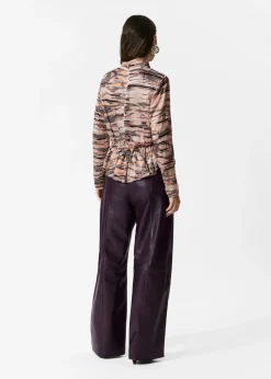 & Other Stories Tops | Peplum Top Gold/Black Stripes