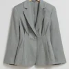 & Other Stories Sets & Suits | Outerwear | Pleated Blazer Light Grey Melange