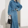 & Other Stories Skirts | Pleated Denim Maxi Skirt