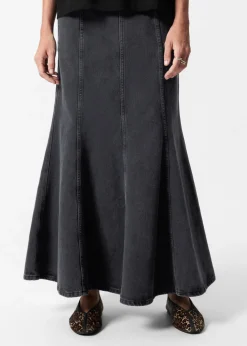 & Other Stories Skirts | Pleated Denim Maxi Skirt