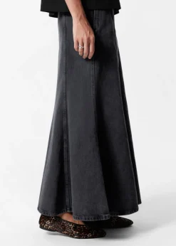 & Other Stories Skirts | Pleated Denim Maxi Skirt