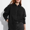 & Other Stories Blouses & Shirts | Pleated Denim Shirt Black