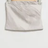 & Other Stories Tops | Pleated Detail Tube Top Light Grey