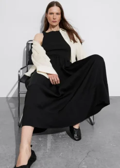 & Other Stories Skirts | Pleated Drawstring Midi Skirt