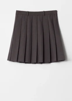 & Other Stories Skirts | Pleated Mini Skirt Dark Grey