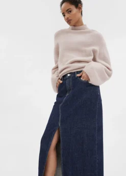 & Other Stories Skirts | 5-Pocket Denim Midi Skirt Dark Blue