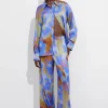 & Other Stories Swimwear | Sets & Suits | Printed Satin Trousers Blue Print