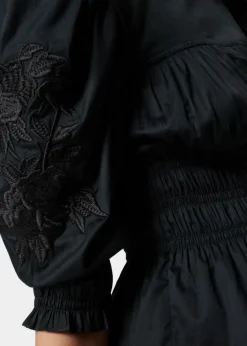 & Other Stories Blouses & Shirts | Puff Sleeve Peplum Blouse Black