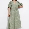 & Other Stories Dresses | Puff-Sleeve Maxi Dress