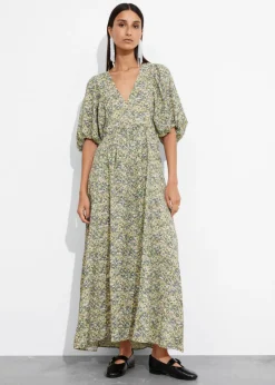 & Other Stories Dresses | Puff-Sleeve Maxi Dress