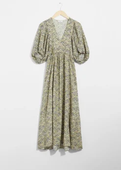 & Other Stories Dresses | Puff-Sleeve Maxi Dress